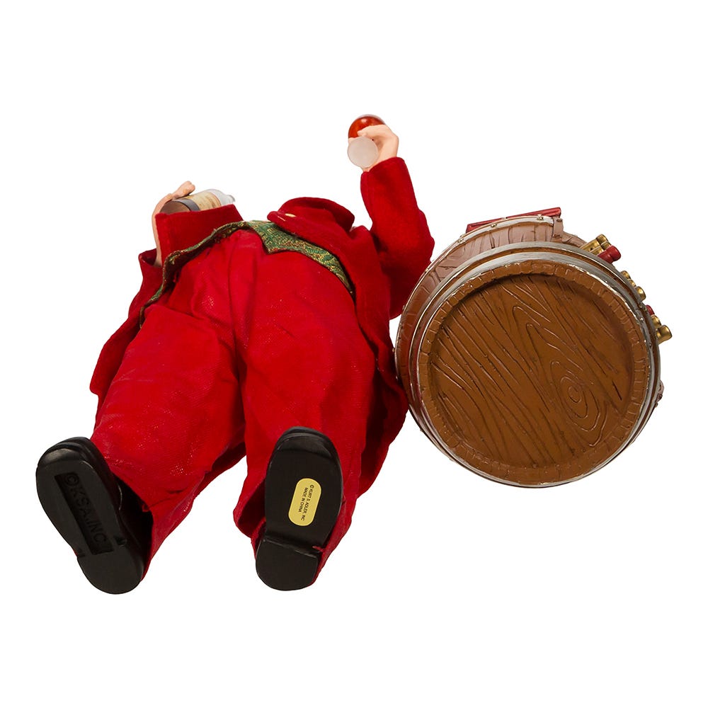 Shop For Kurt Adler 10.5 - Inch Fabriché Wine Tasting Santa, 2 Piece Set