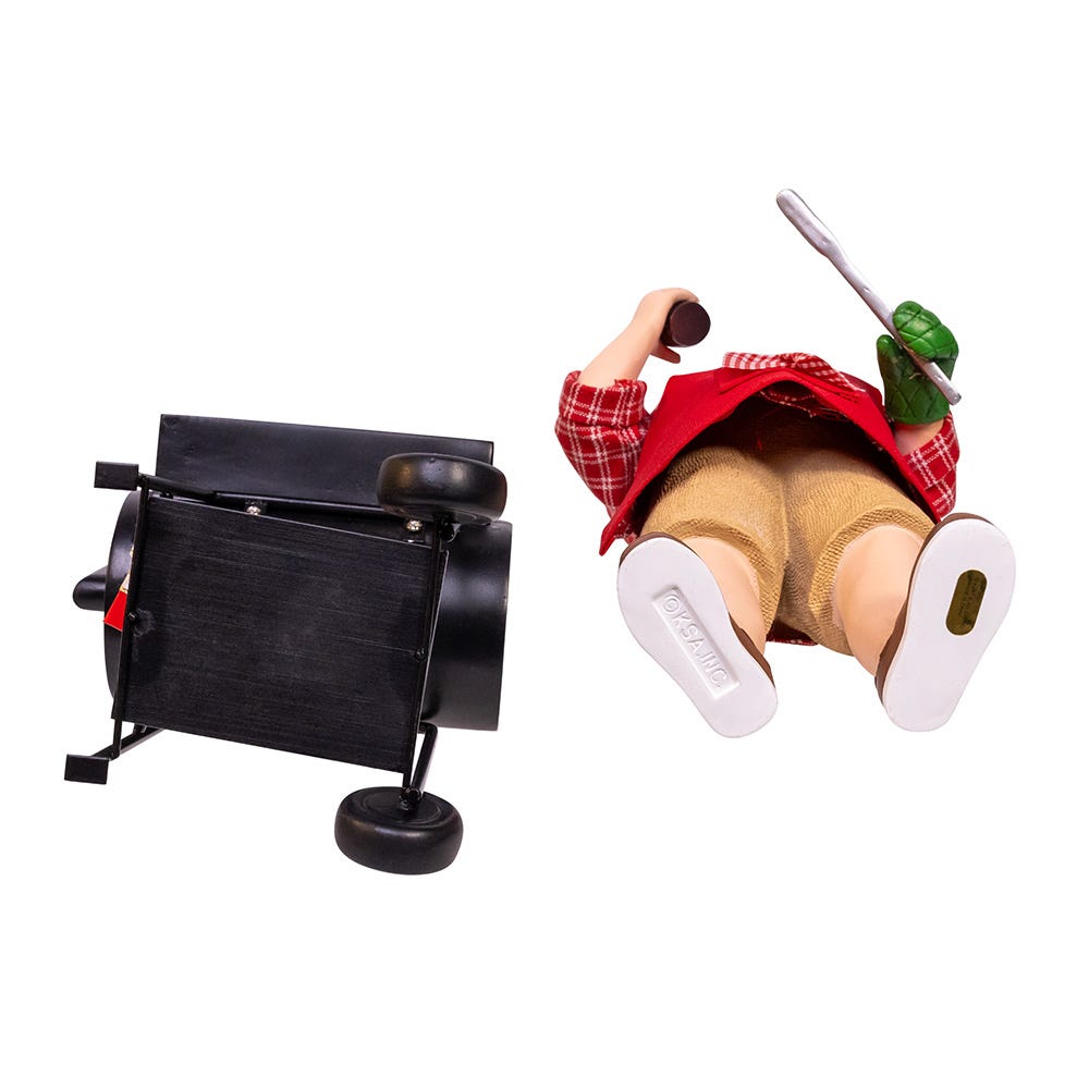 Shop For Kurt Adler 10.75 - Inch Barbecue Grill Santa Figurine