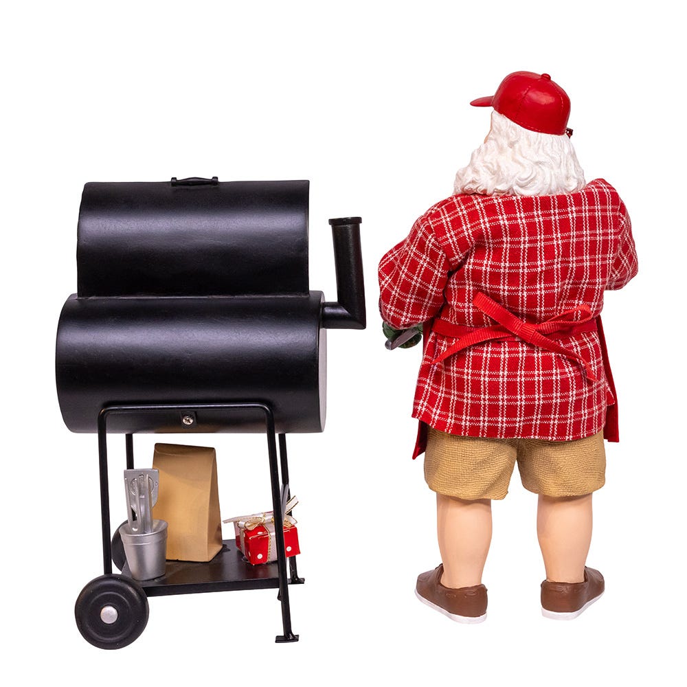 Shop For Kurt Adler 10.75 - Inch Barbecue Grill Santa Figurine