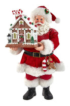 Shop For Kurt Adler 11" Battery - Operated Santa with Light - Up Gingerbread House