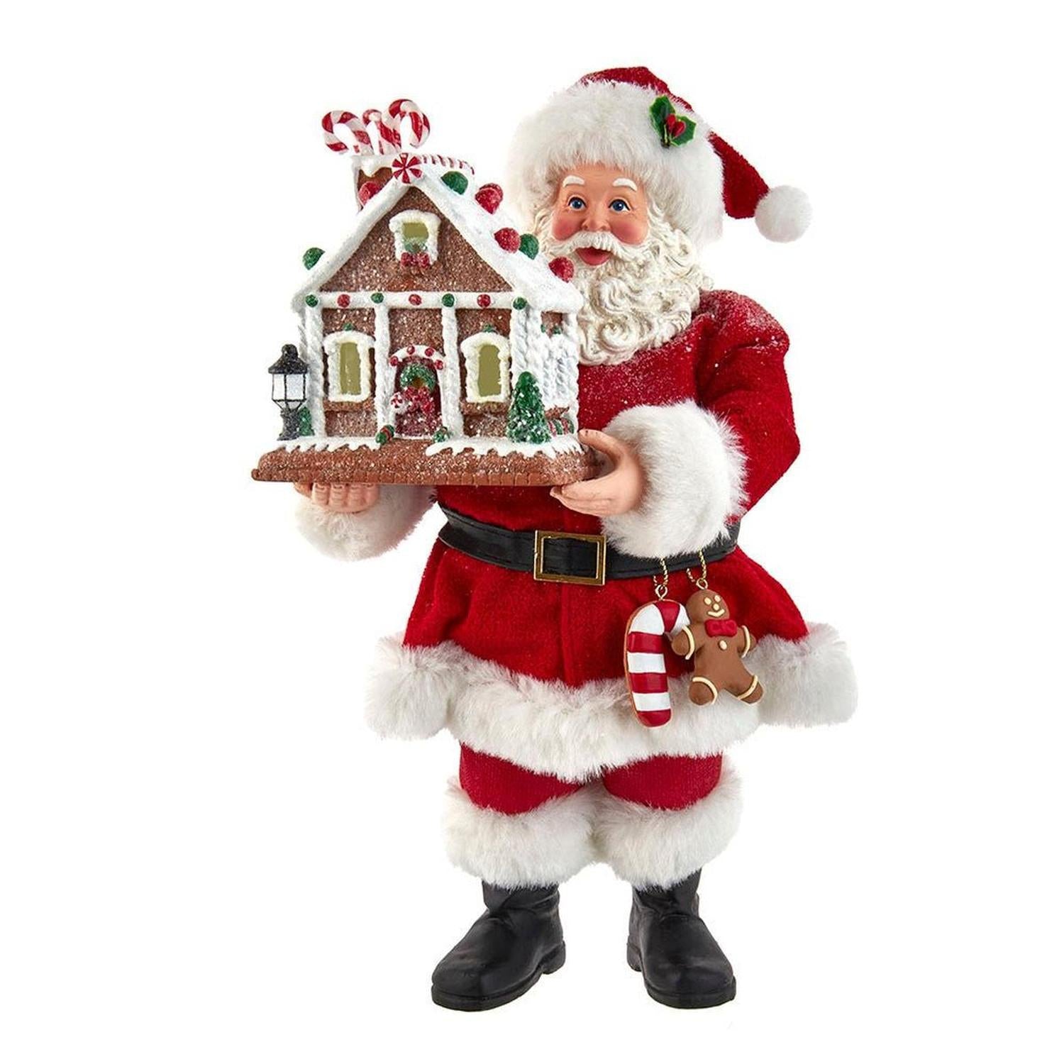 Shop For Kurt Adler 11" Battery - Operated Santa with Light - Up Gingerbread House