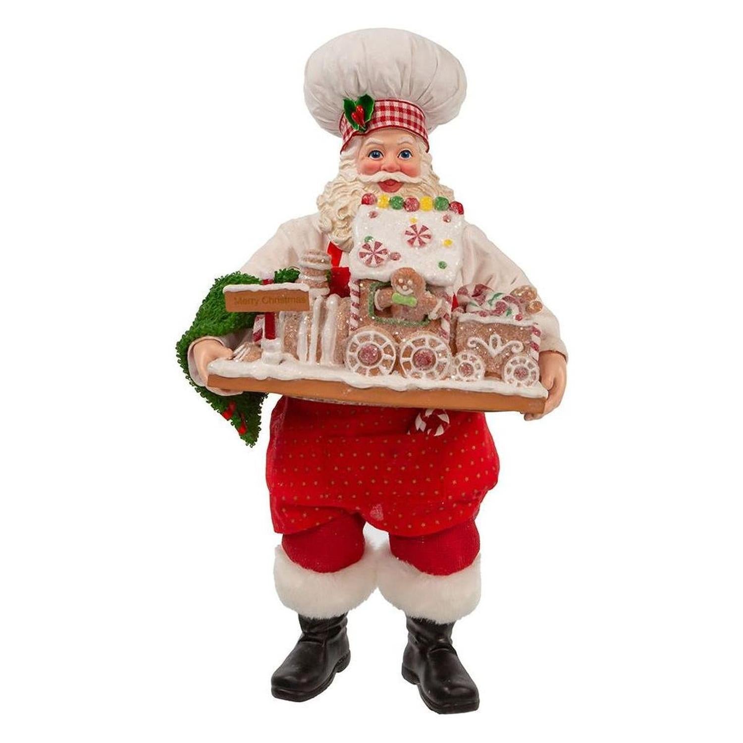 Shop For Kurt Adler 11" Fabriché Santa with Gingerbread Train