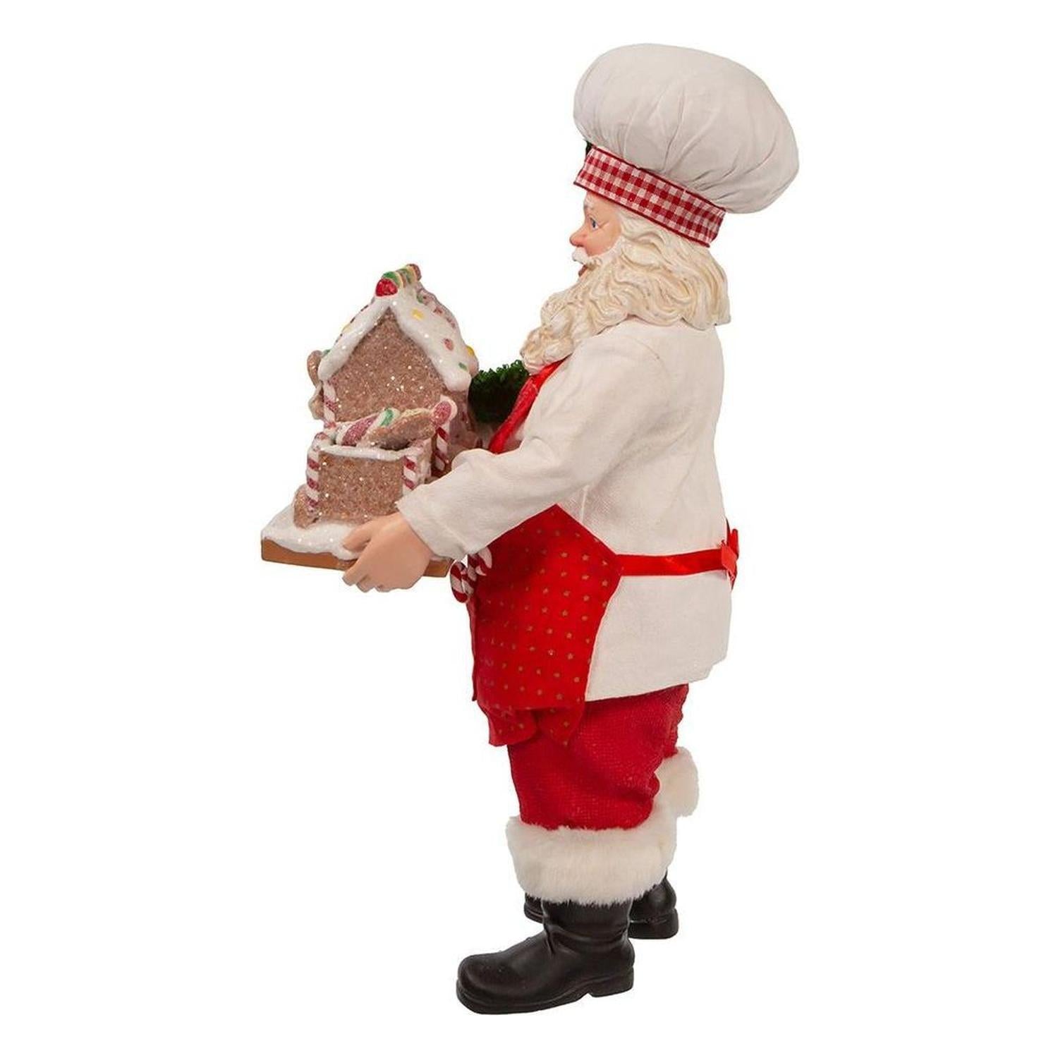 Kurt Adler 11" Fabriché Santa with Gingerbread Train