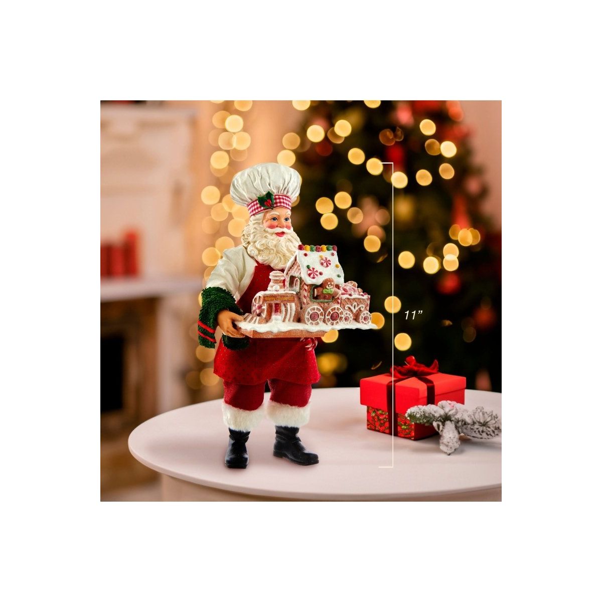 Shop For Kurt Adler 11" Fabriché Santa with Gingerbread Train