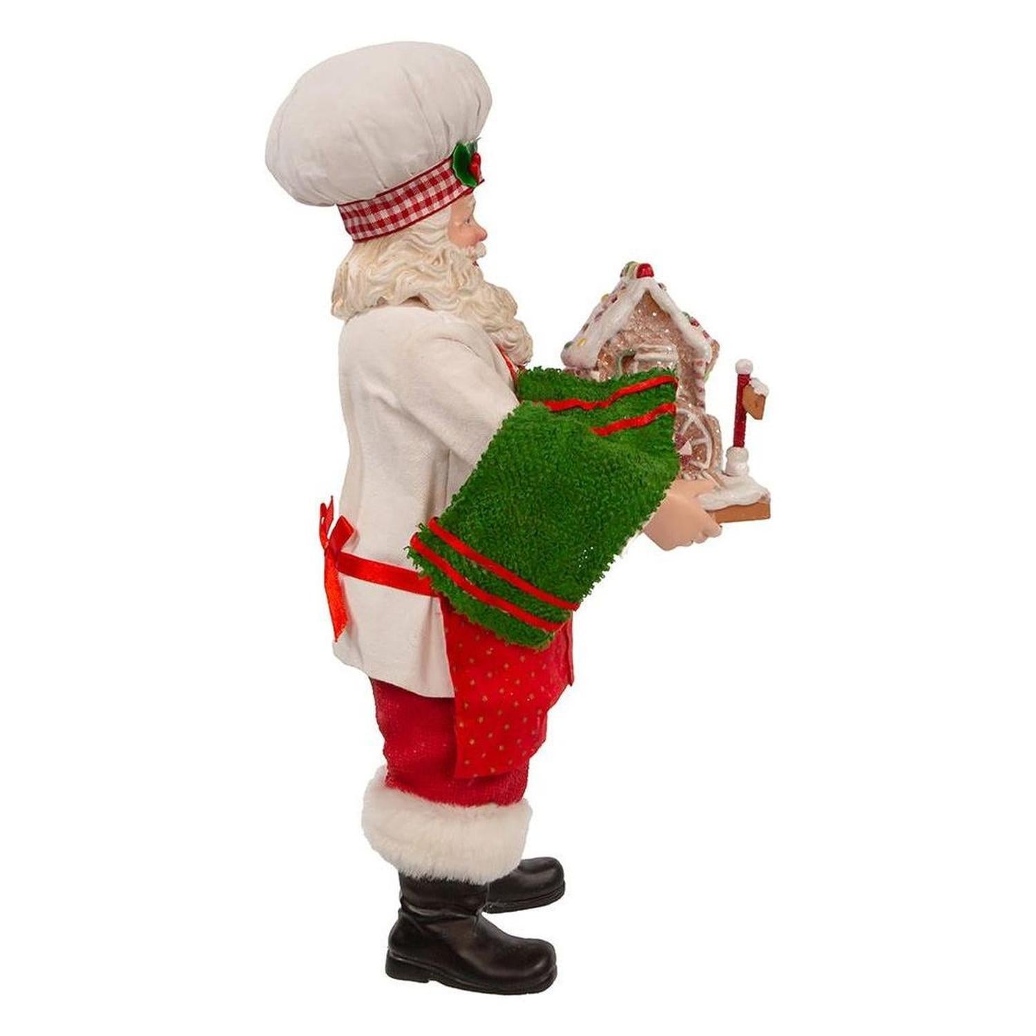 Kurt Adler 11" Fabriché Santa with Gingerbread Train