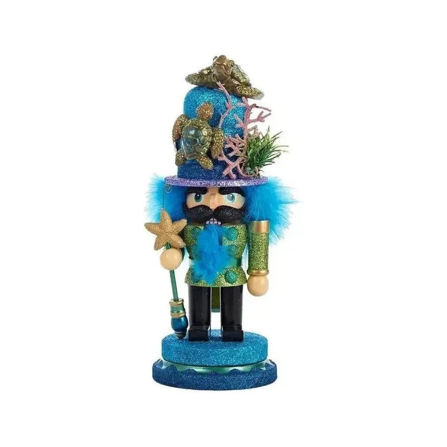 Kurt Adler 11" Hollywood Nutcrackers™ Sea Turtle Hat Nutcracker