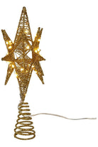 Shop For Kurt Adler 11" Pre - Lit Twinkling LED Gold Starburst Tree Topper