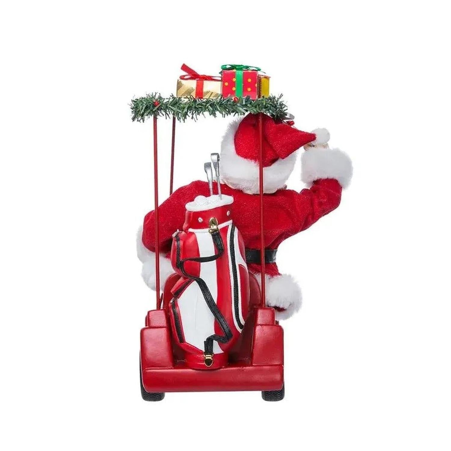Kurt Adler 11.25-Inch Fabriché Santa Driving Golf Cart