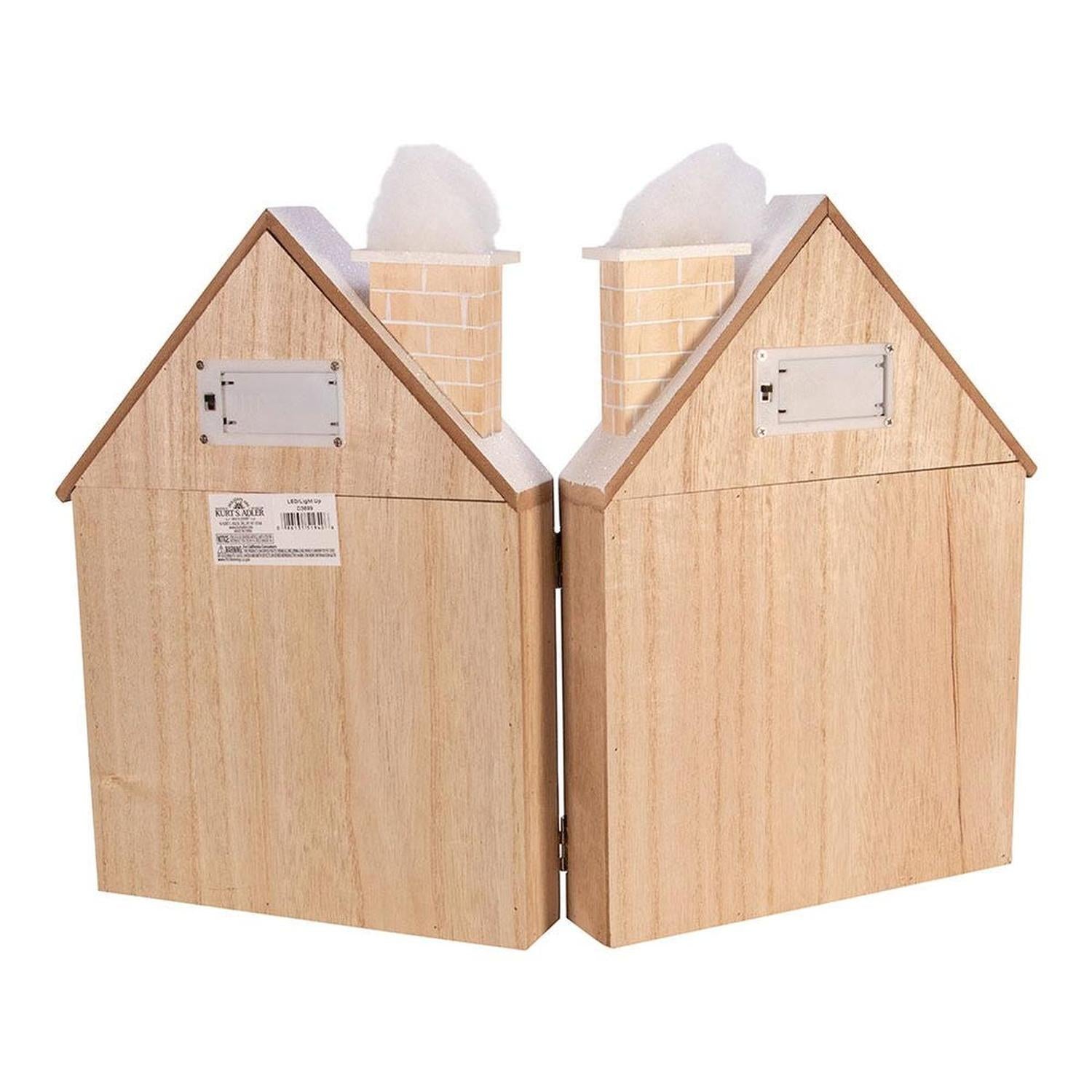 Kurt Adler 11.81-Inch Wooden LED Nativity Advent Calendar