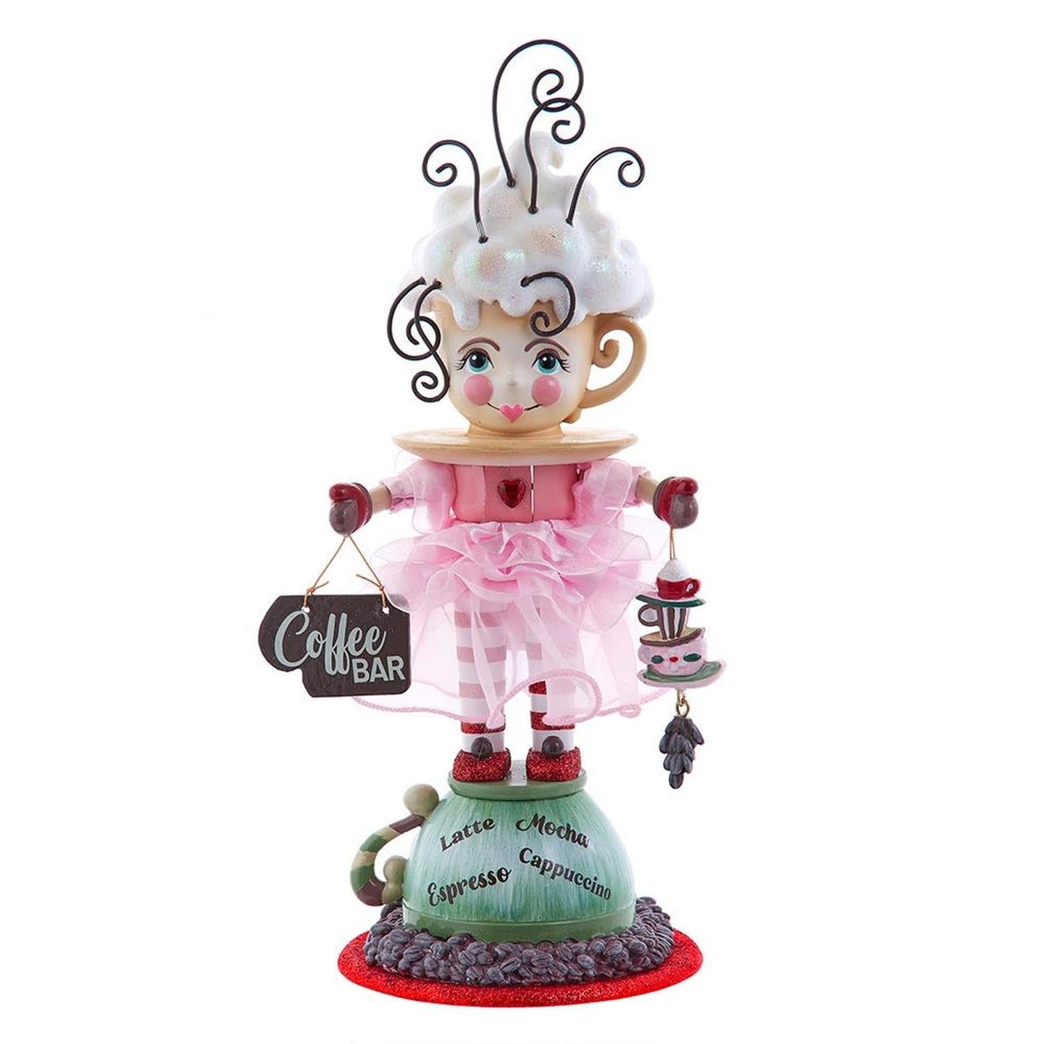 Kurt Adler 12-Inch Hollywood Nutcrackers Coffee Girl Nutcracker