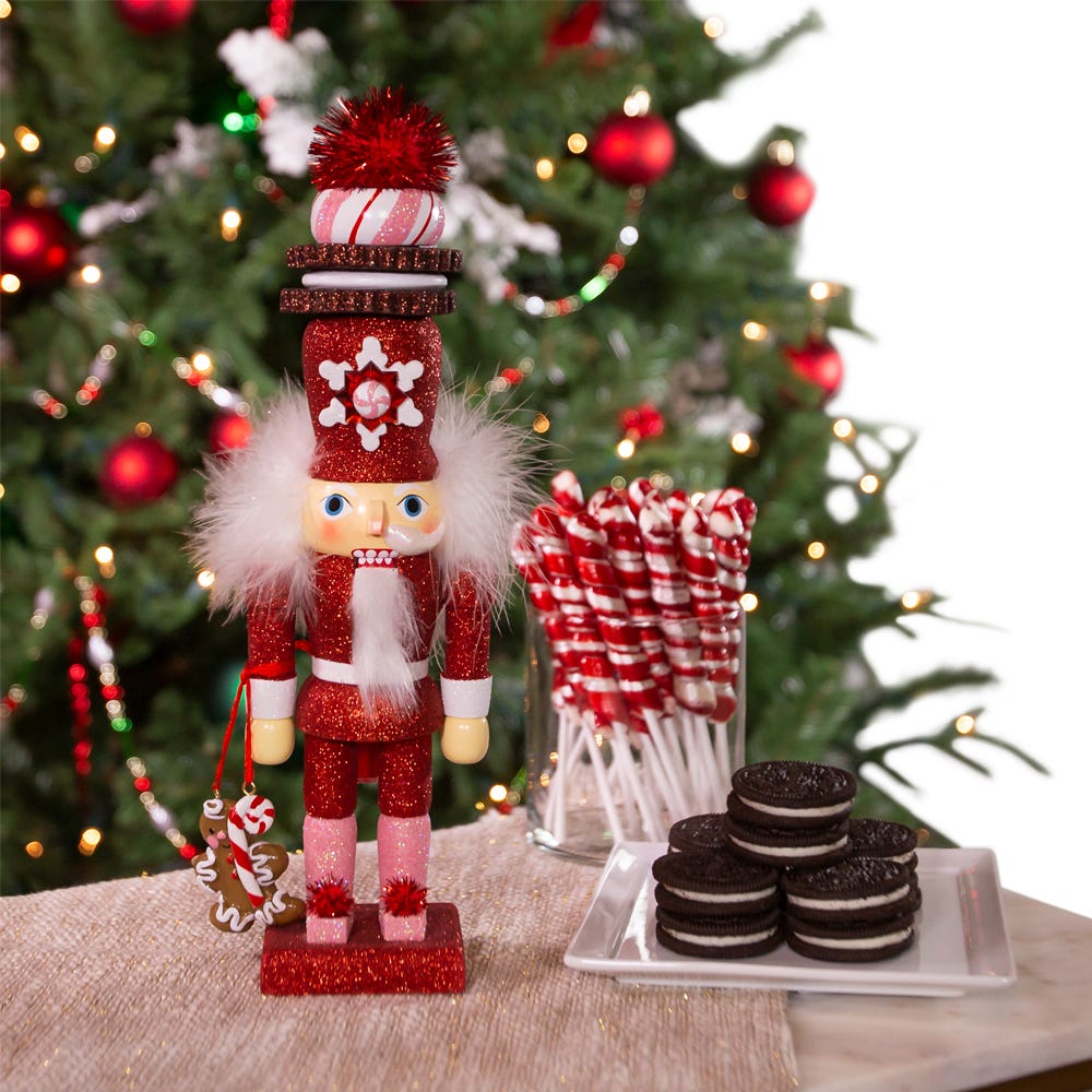 Shop For Kurt Adler 12 - Inch Hollywood Red Gingerbread Nutcracker with Cookie Hat