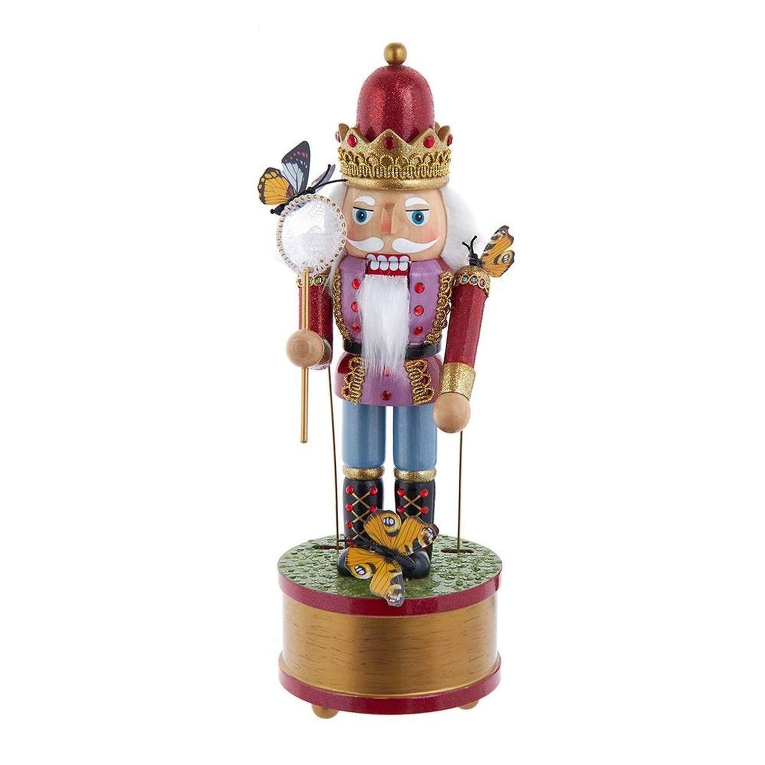 Kurt Adler 12-Inch Musical Butterfly Catcher Nutcracker
