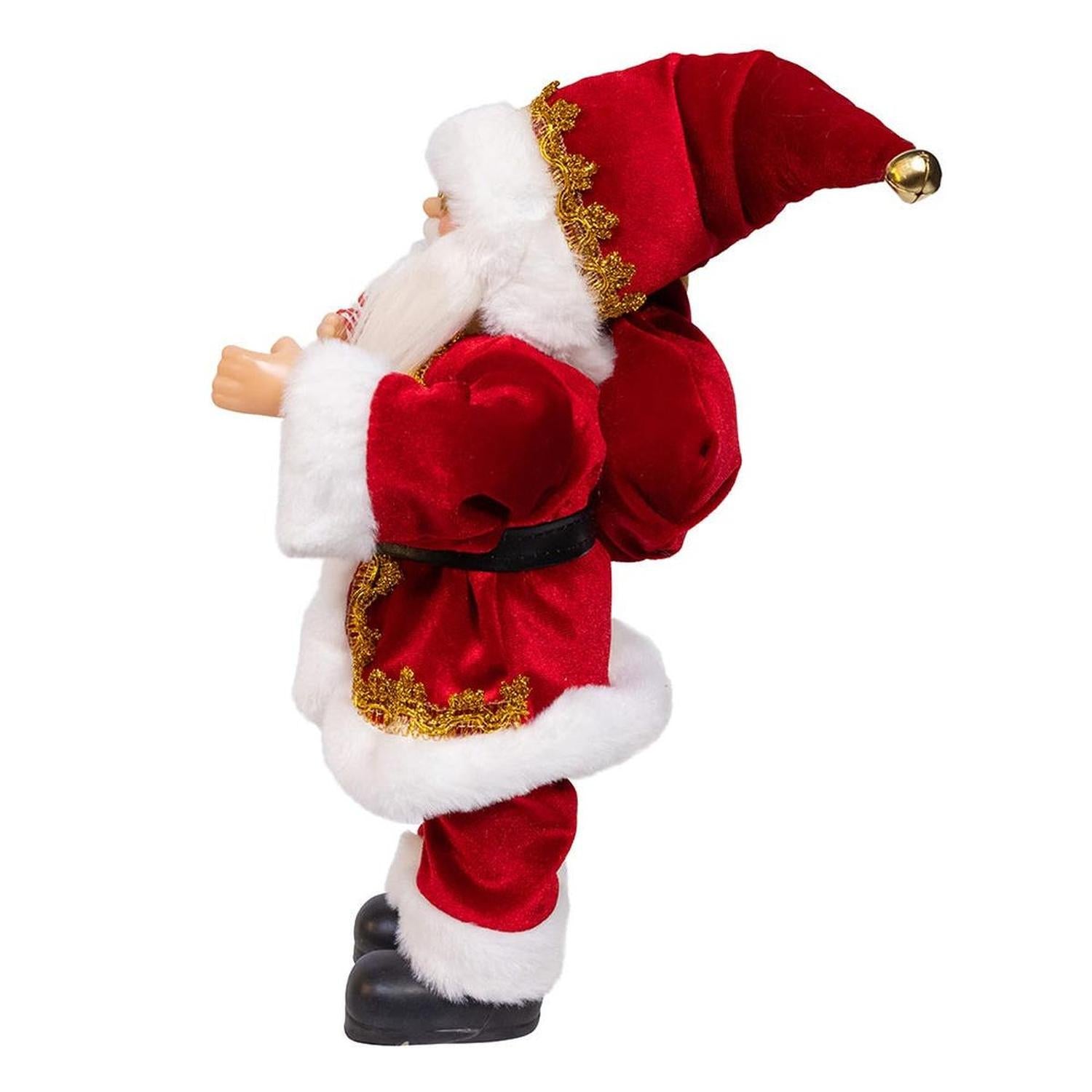 Kurt Adler 12-Inch Standing Christmas Santa with Sack