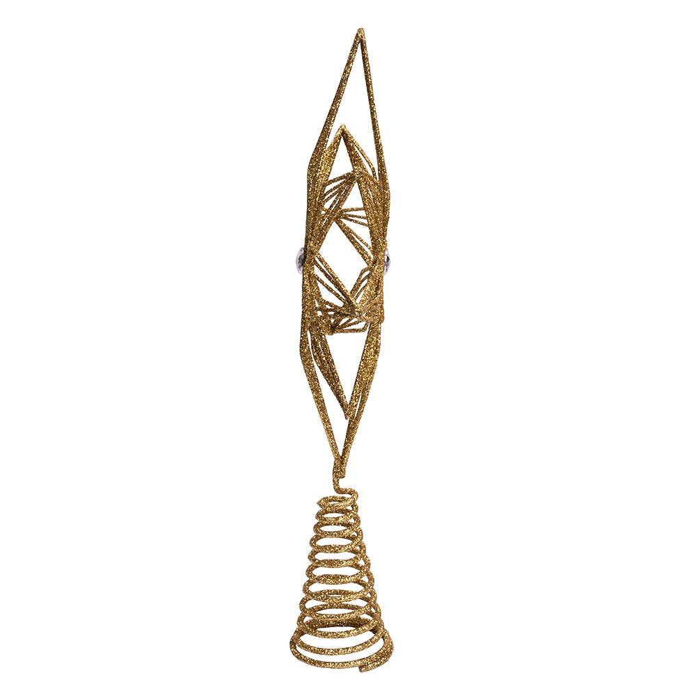 Shop For Kurt Adler 12 - Inch Unlit Gold Glittered 6 - Point Star Tree Topper