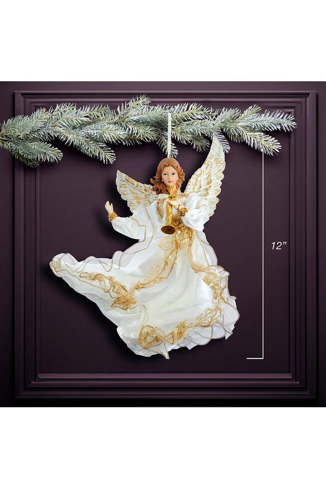 Shop For Kurt Adler 12" Ivory and Gold Angel Ornament