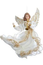 Shop For Kurt Adler 12" Ivory and Gold Angel Ornament