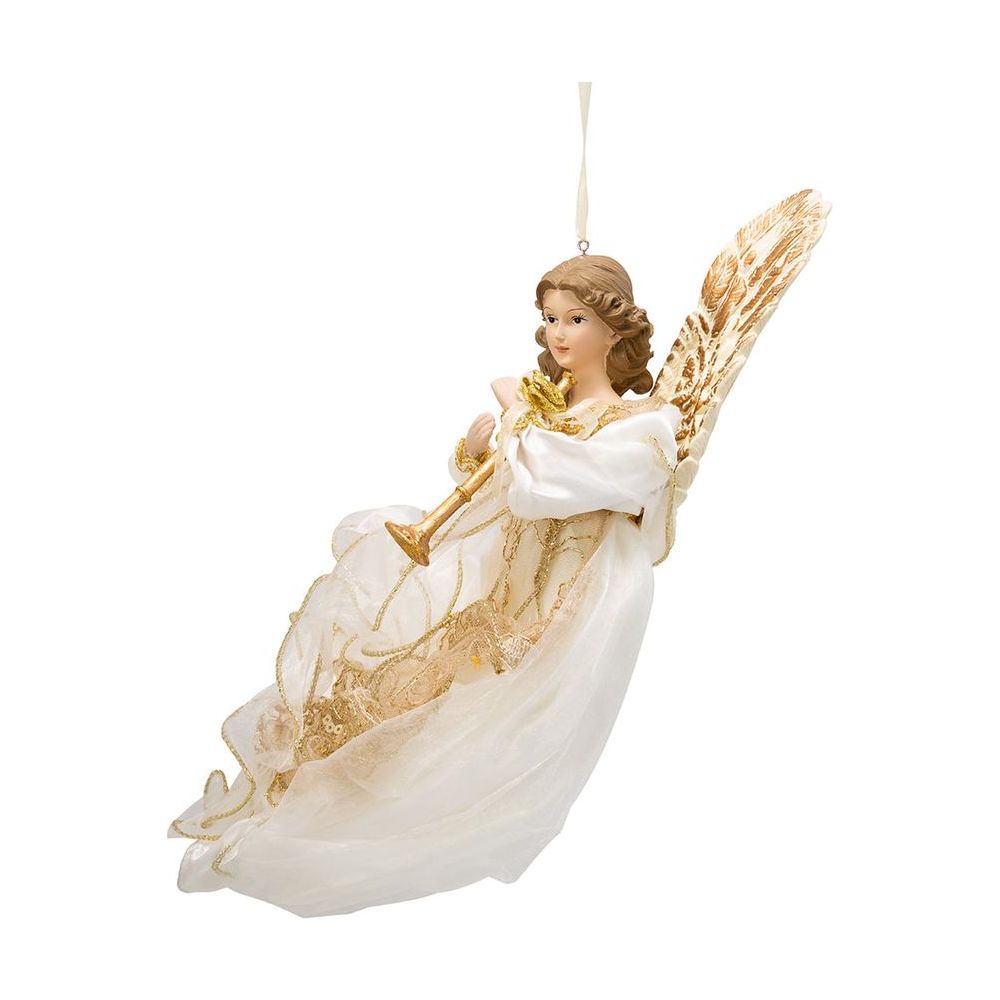 Shop For Kurt Adler 12" Ivory and Gold Angel Ornament