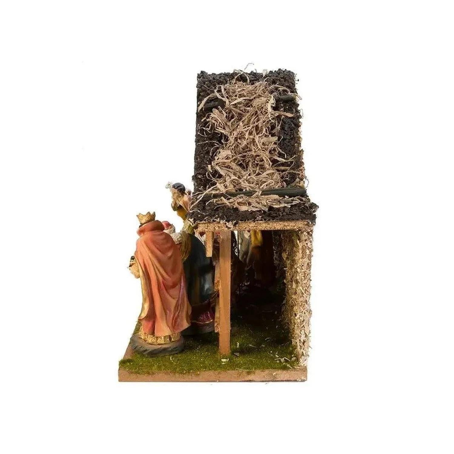 Kurt Adler 12" Nativity Set with Stable and 10 Figures