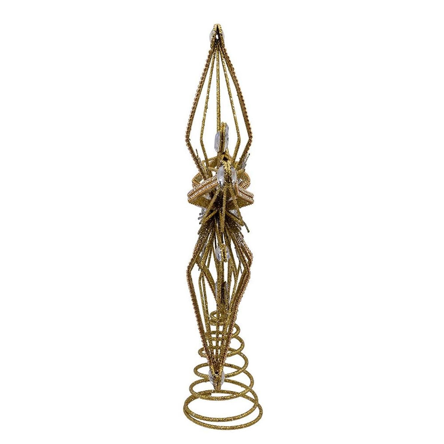 Kurt Adler 12.5-Inch Gold and Silver Star Tree Topper