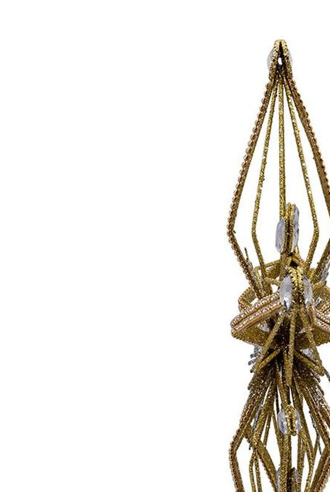 Kurt S. Adler Silver Glitter Treetop – 15.5 Inch 3D Wire Star Tree Topper For Christmas