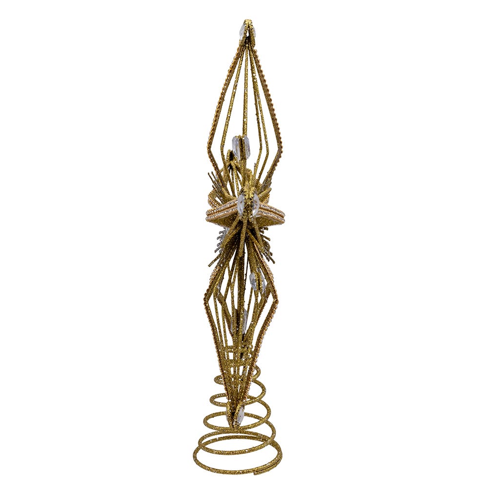 Shop For Kurt Adler 12.5 - Inch Gold and Silver Star Tree Topper