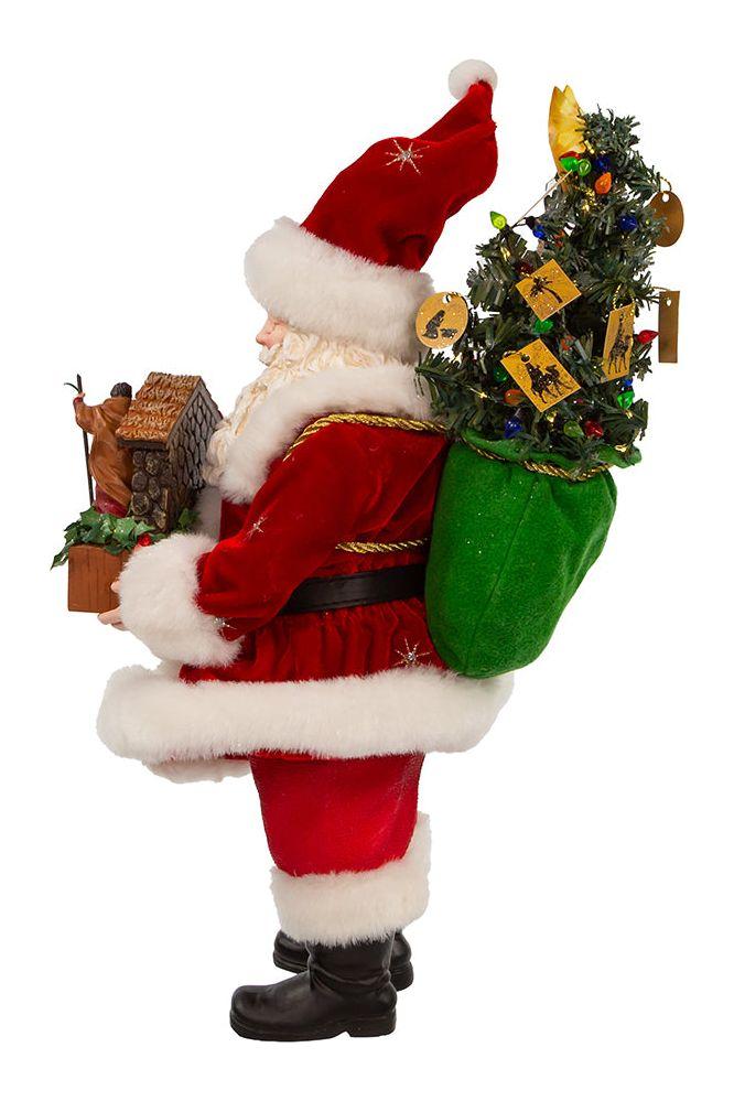 Shop For Kurt Adler 13" Fabriché LED Santa with Nativity Set