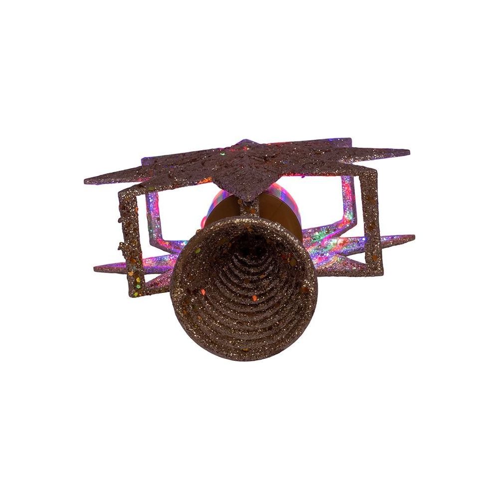 Shop For Kurt Adler 13.4 Inch Gold Glitter Polaris Projector Tree Topper