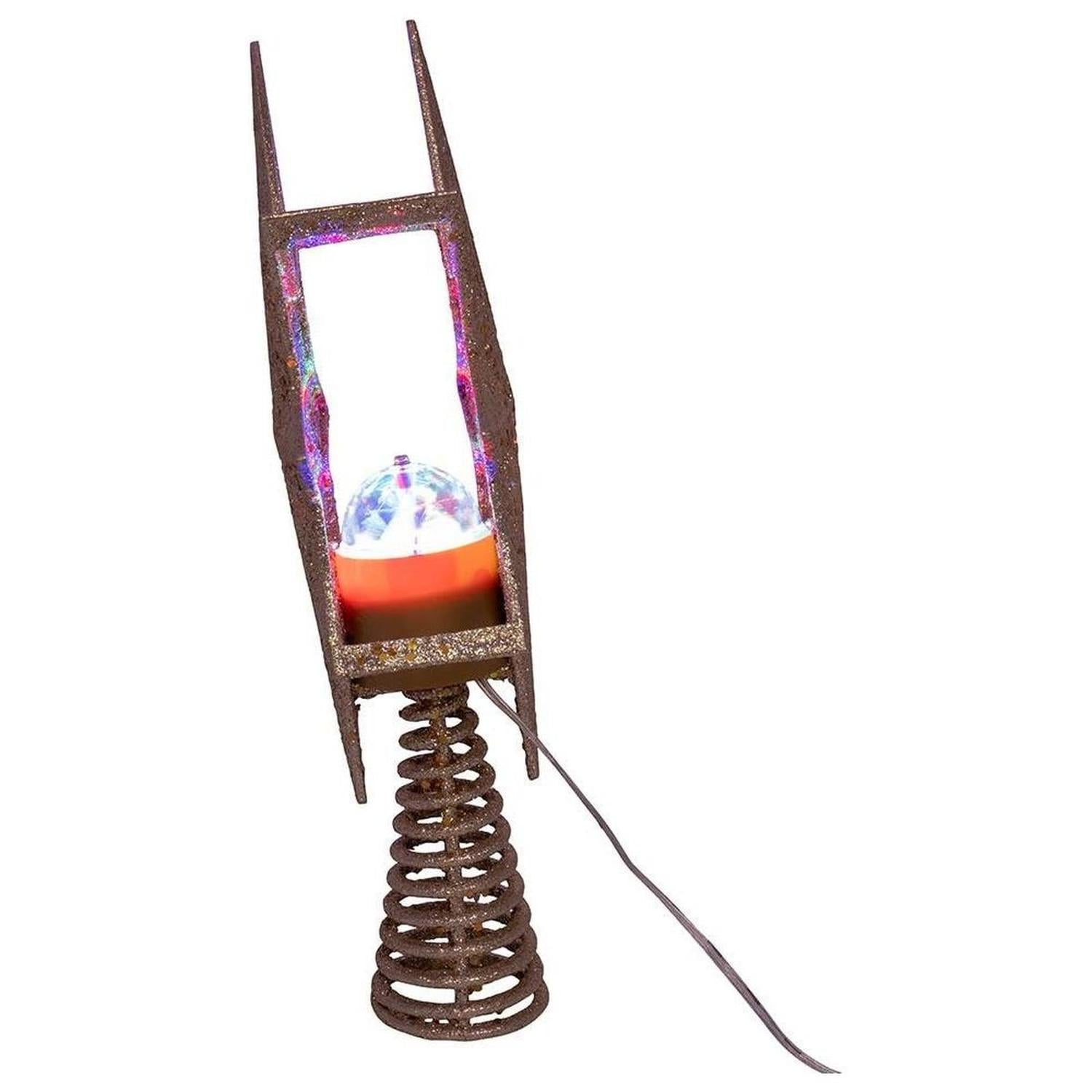 Shop For Kurt Adler 13.4 Inch Gold Glitter Polaris Projector Tree Topper