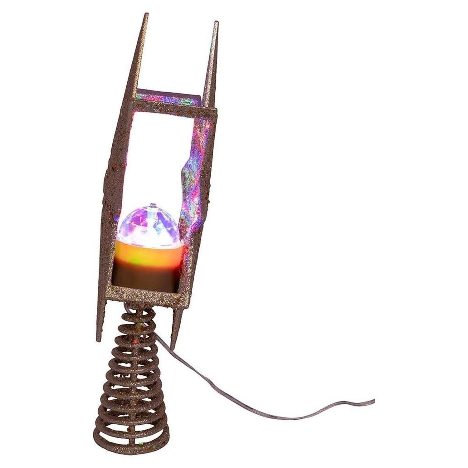 Shop For Kurt Adler 13.4 Inch Gold Glitter Polaris Projector Tree Topper