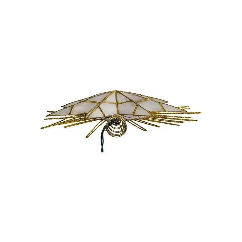 Shop For Kurt Adler 14 - Inch 7 - Point Natural Capiz Star Lighted Treetop