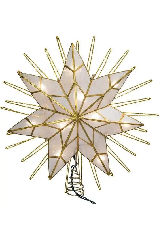 Shop For Kurt Adler 14 - Inch 7 - Point Natural Capiz Star Lighted Treetop