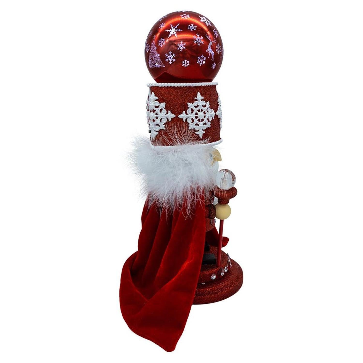 Kurt Adler 14.5-Inch Musical Red Soldier With Water Globe Nutcracker