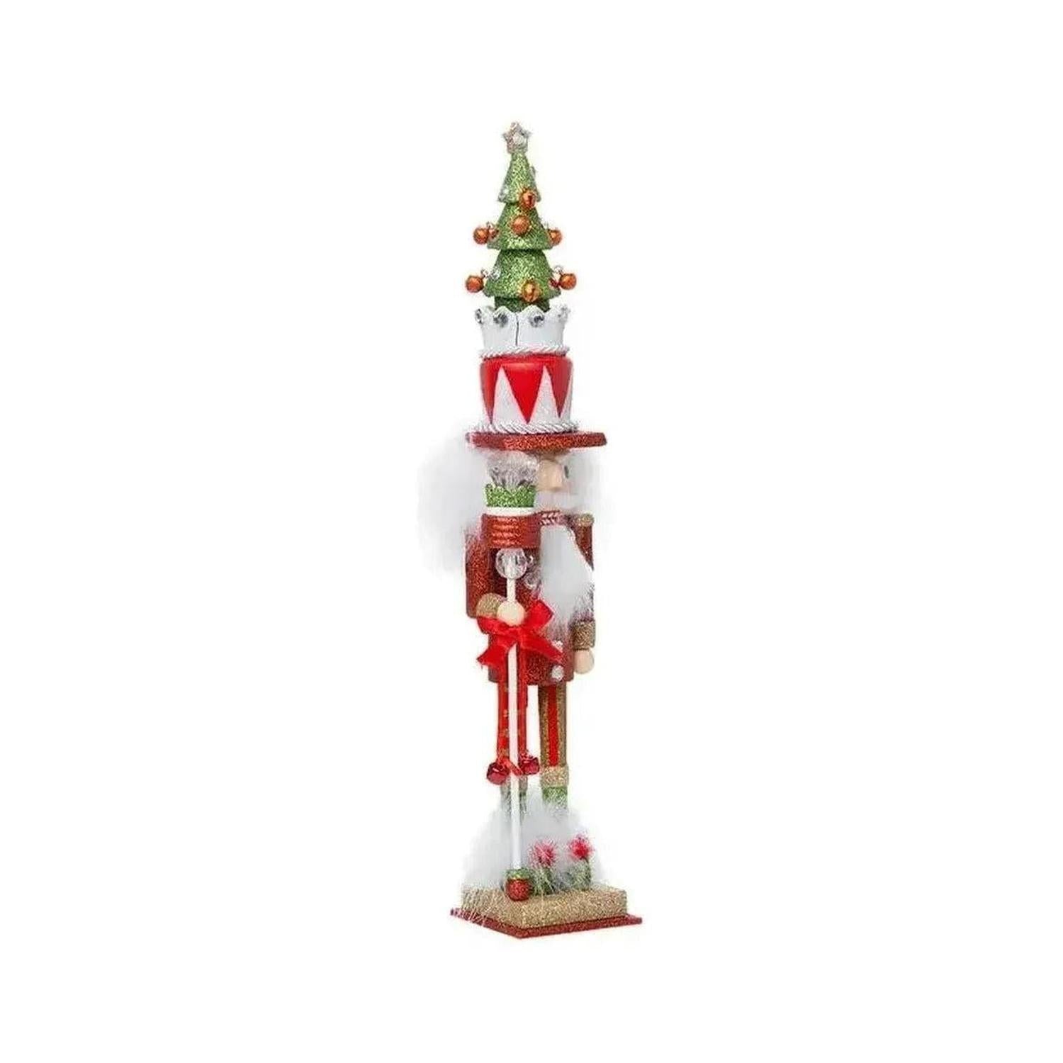 Kurt Adler 15" Hollywood Nutcrackers™ Red and Green Tree Hat Nutcracker