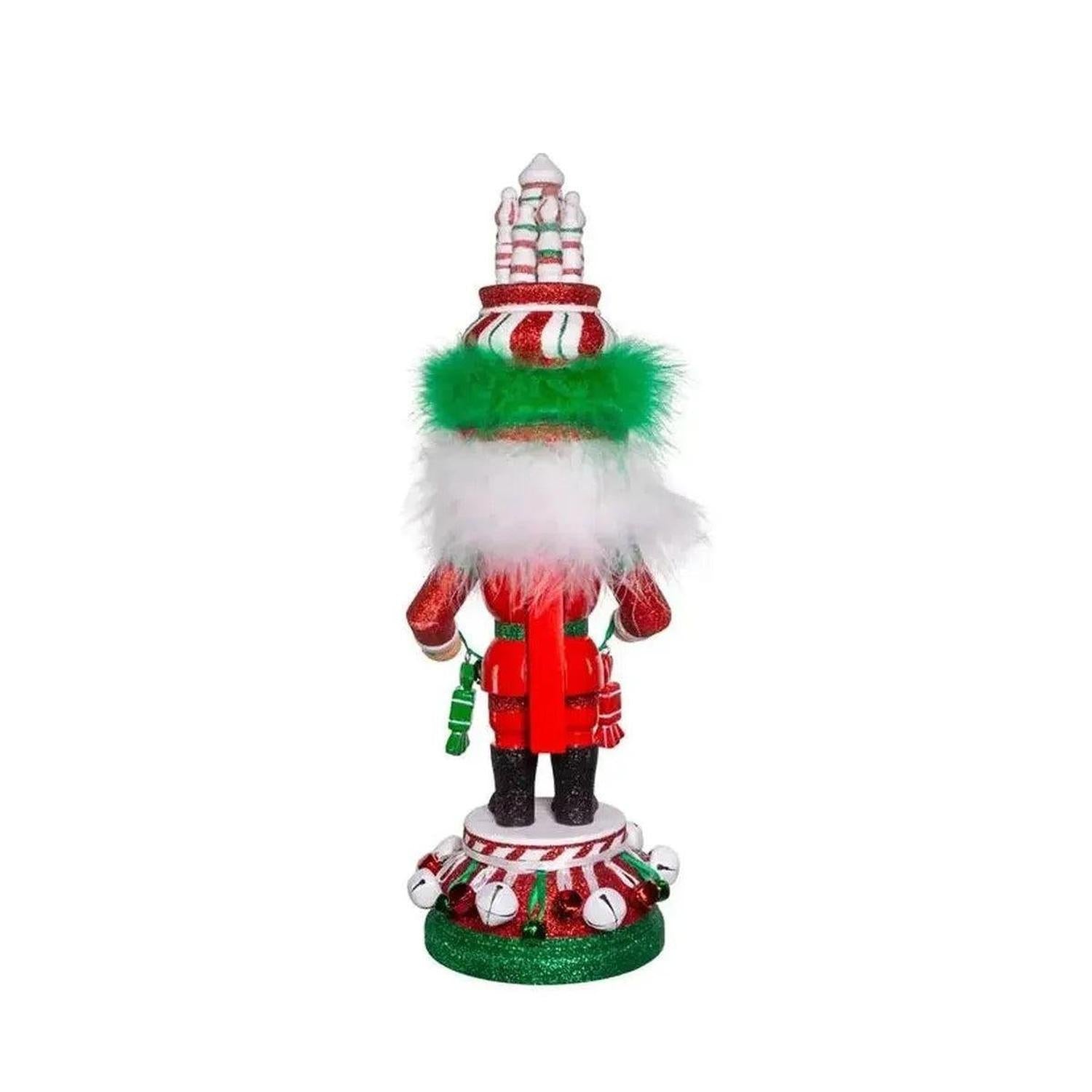 Kurt Adler 15" Hollywood Nutcrackers™ Red, White & Green Candy Tower Hat Nutcracker