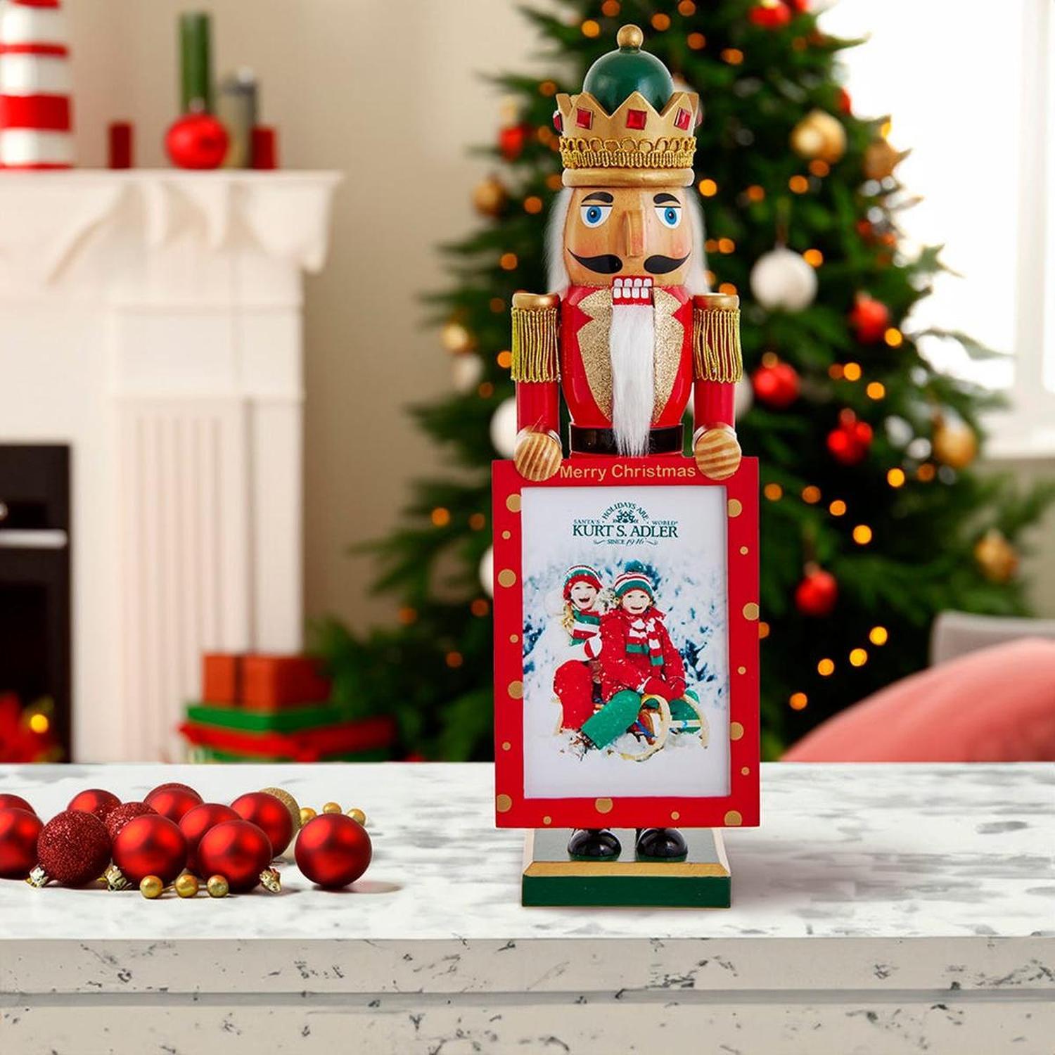 Kurt Adler 15-Inch Nutcracker King Holding Picture Frame