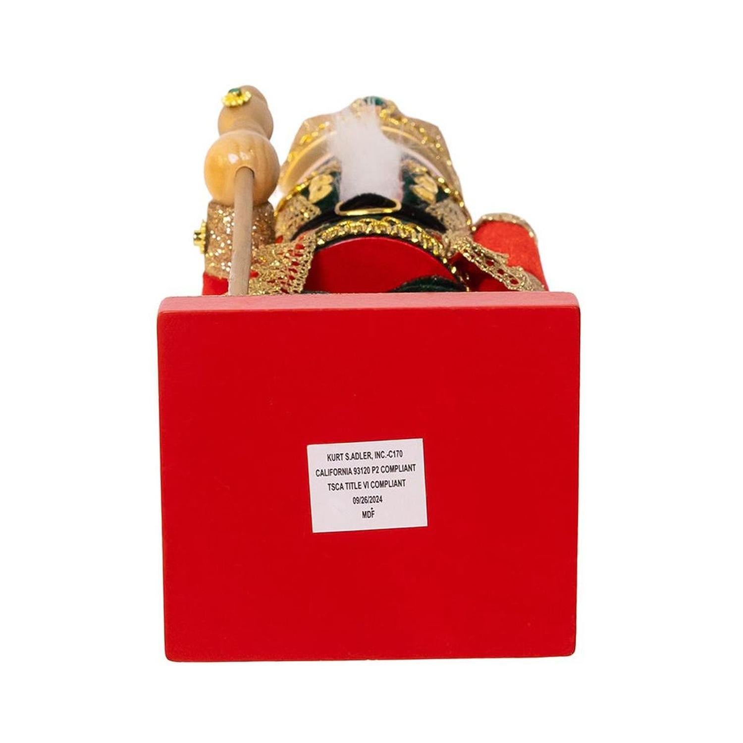 Kurt Adler 15-Inch Red and Green King Nutcracker