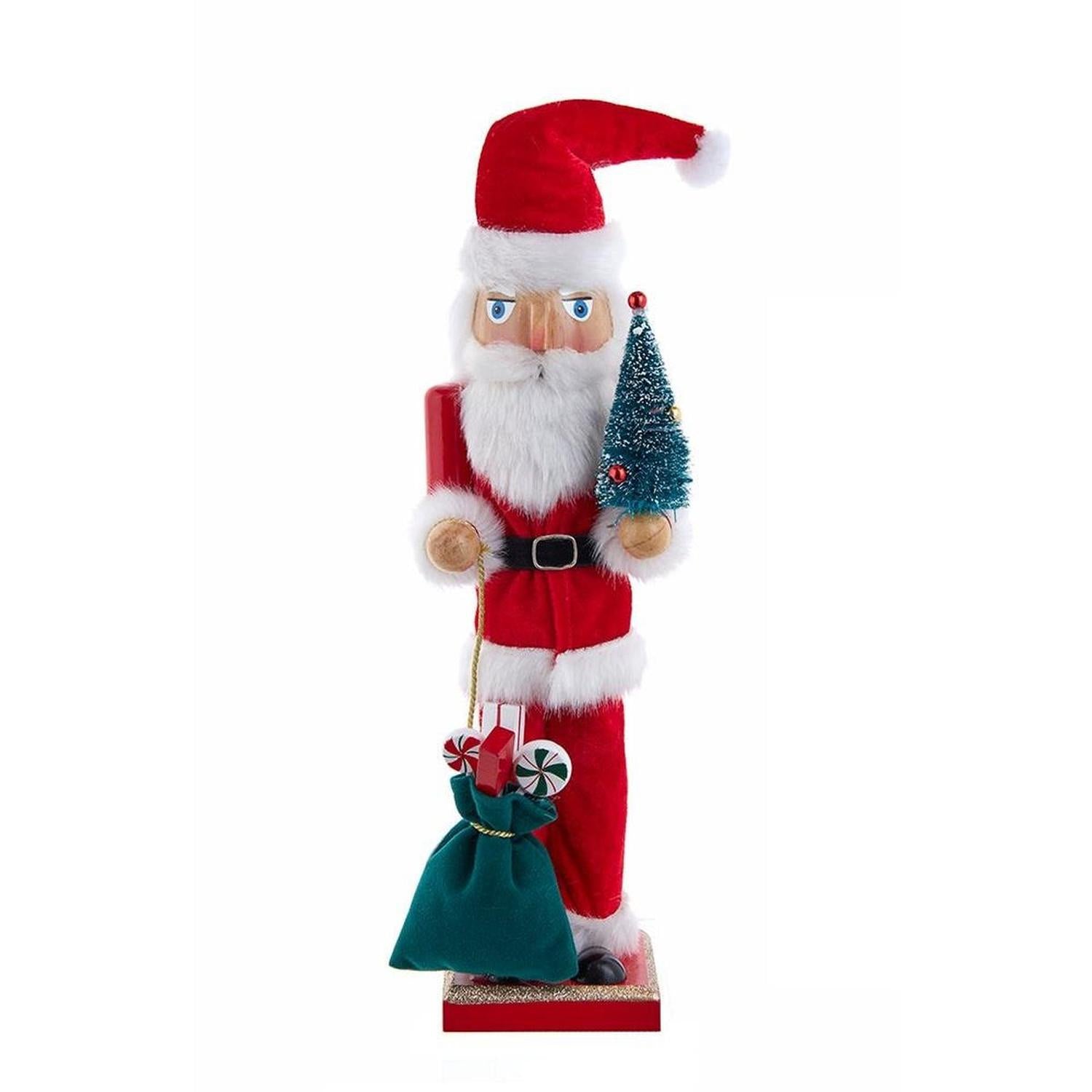 Kurt Adler 15-Inch Santa With Gifts and Tree Nutcracker