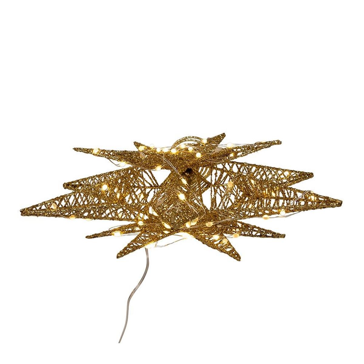 Shop For Kurt Adler 15 - Inch Twinkling LED Gold Tree Topper