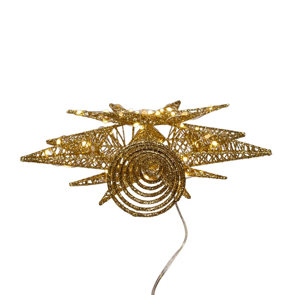 Shop For Kurt Adler 15 - Inch Twinkling LED Gold Tree Topper