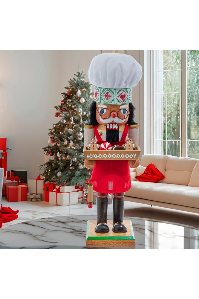 Shop For Kurt Adler 15 - Inch Wooden Chef Peppermint Nutcracker