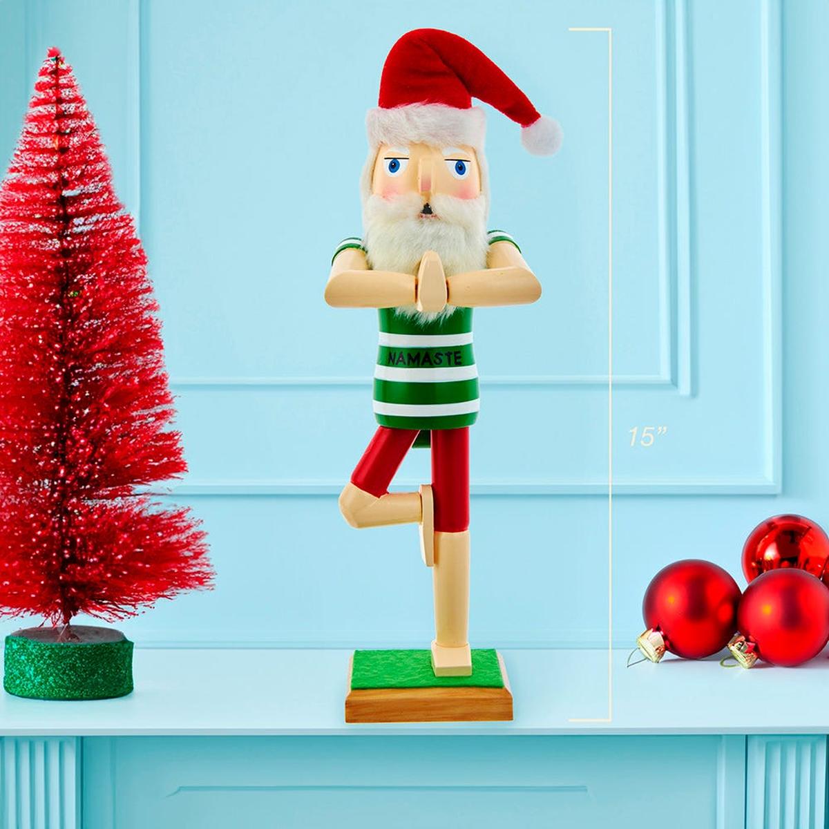 Shop For Kurt Adler 15 - Inch Wooden Yoga Santa Nutcracker