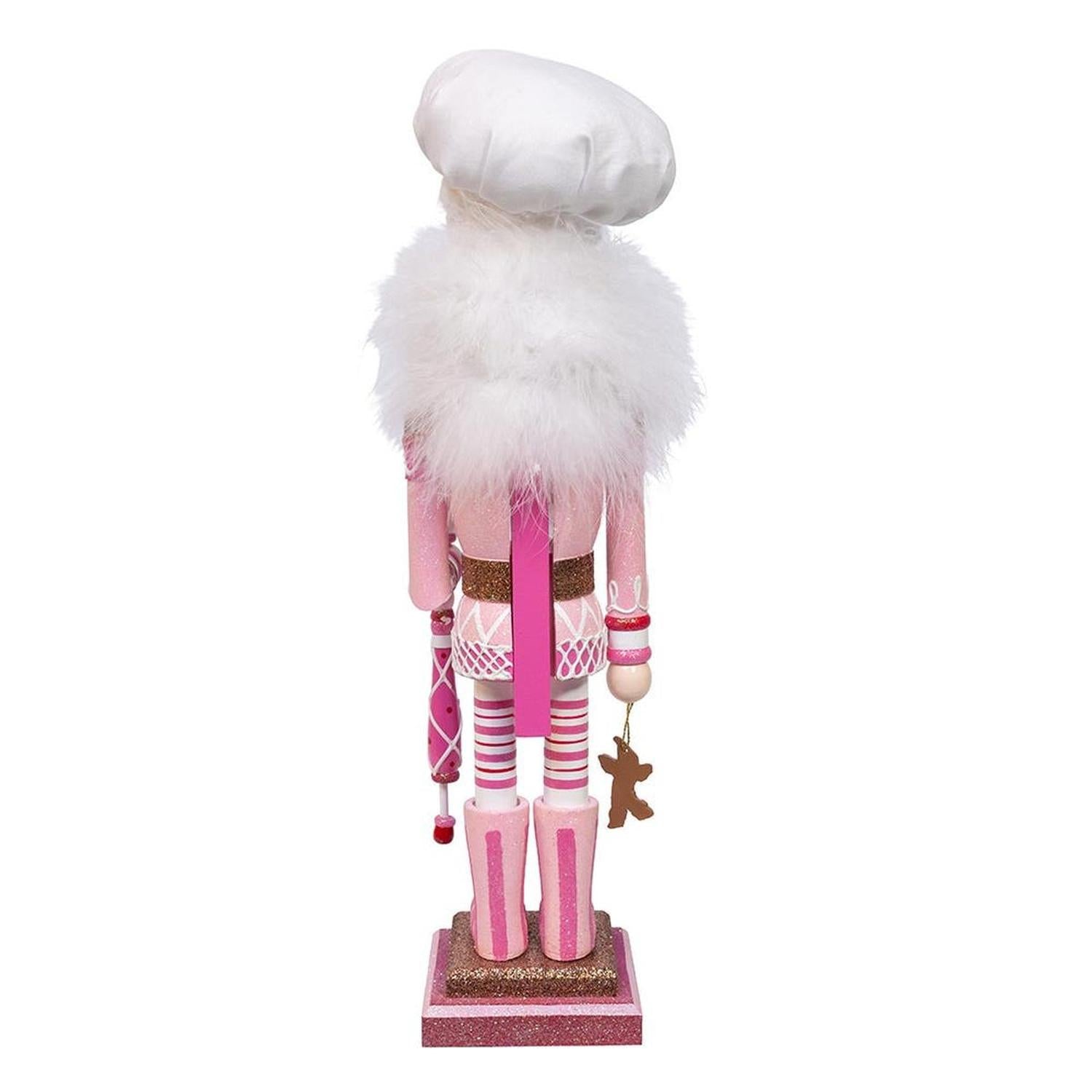 Kurt Adler 16-Inch Hollywood Nutcrackers Pink Gingerbread Baker Nutcracker