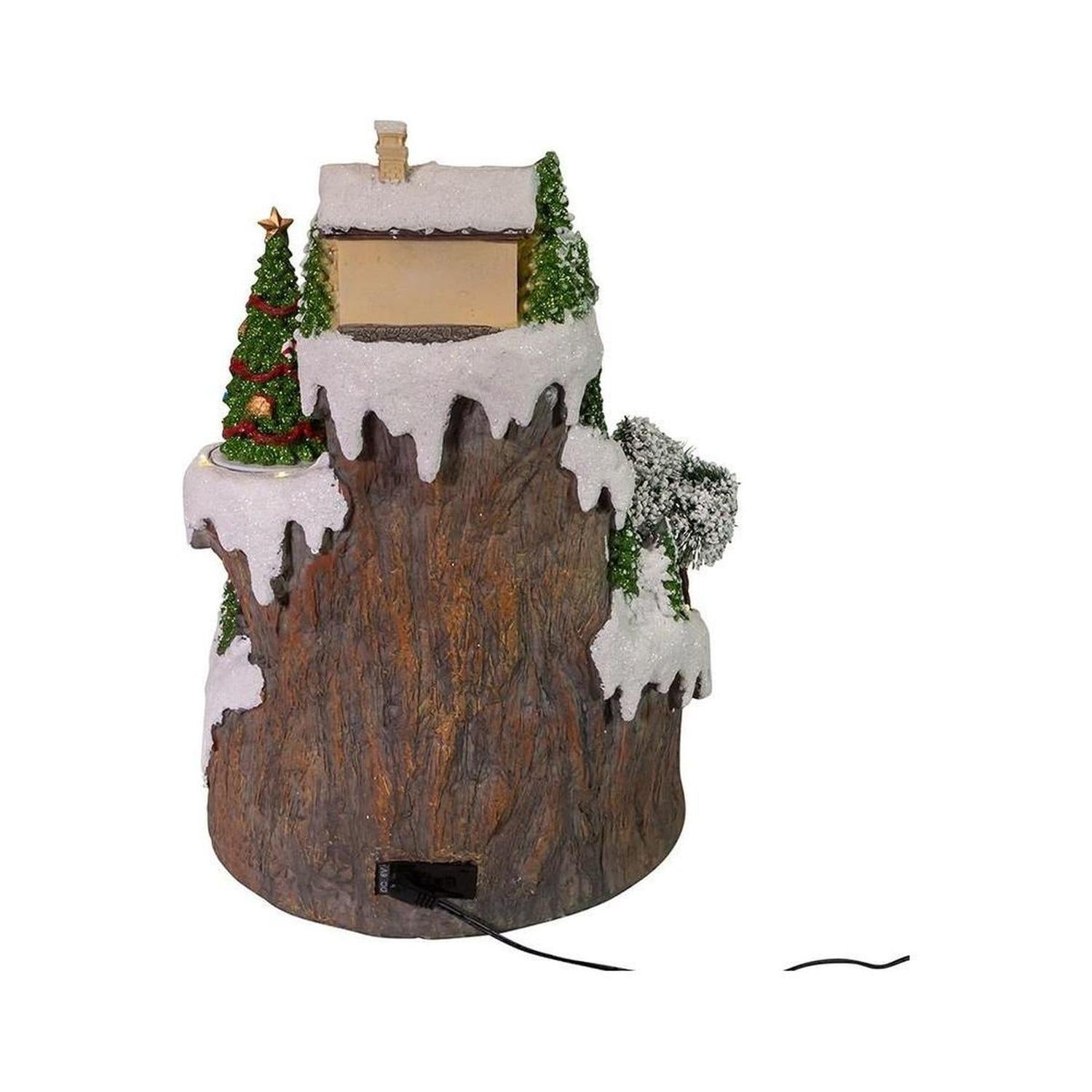 Kurt Adler 17-Inch Musical LED Village on Mountain Table Piece