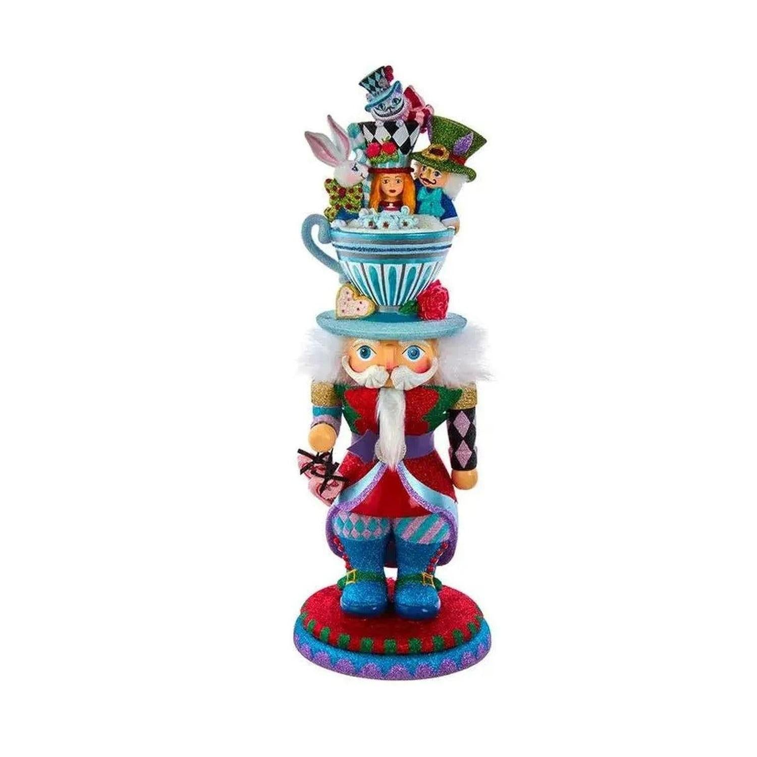 Kurt Adler 18" Hollywood Nutcrackers™ Alice Teacup Hat Nutcracker