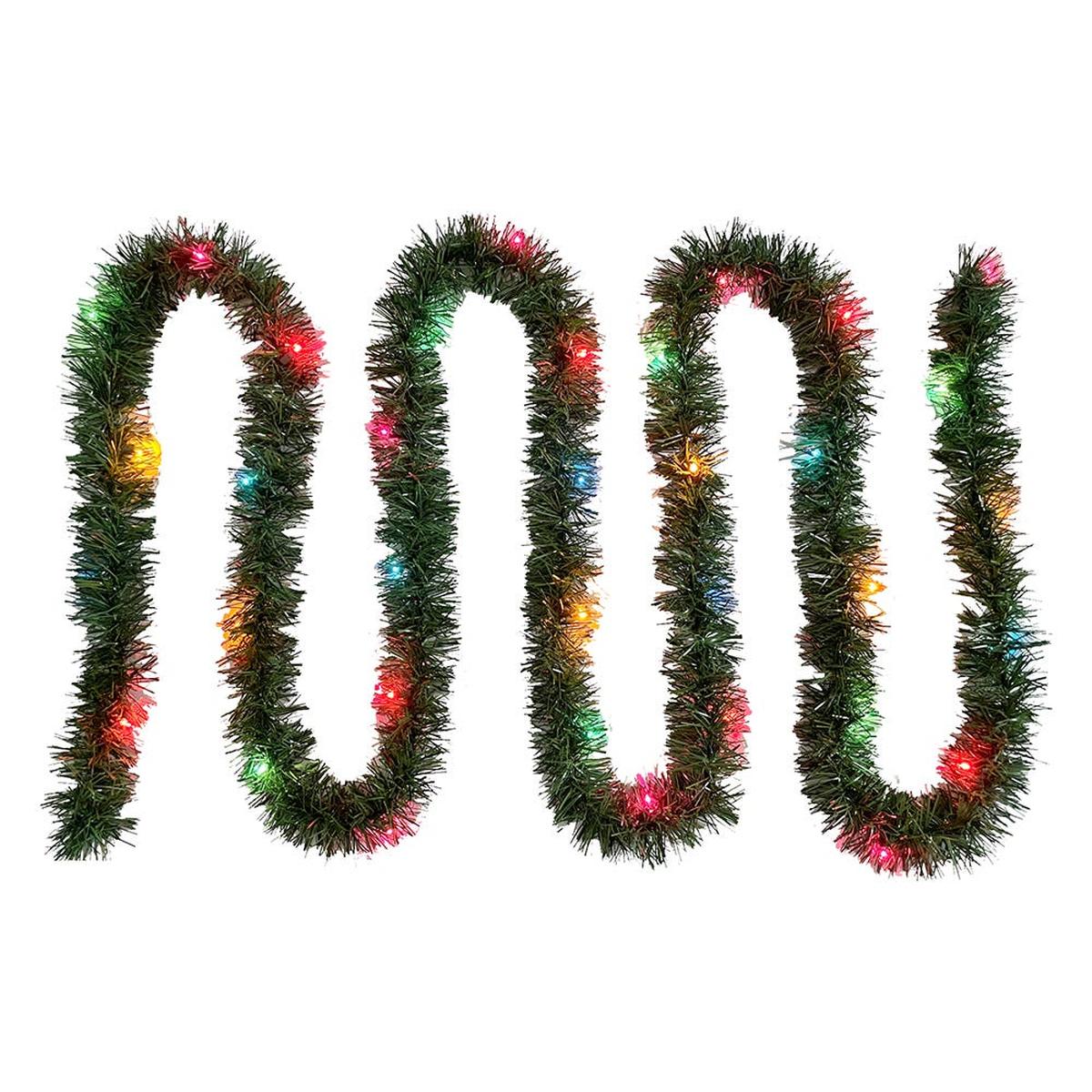 Shop For Kurt Adler 18 - Inch Pre - Lit Multicolor Incandescent Green Garland