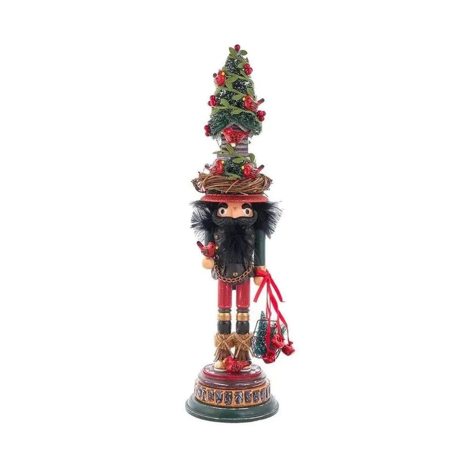 Kurt Adler 19.5" Hollywood Nutcrackers™ Cardinal In Tree Hat Nutcracker