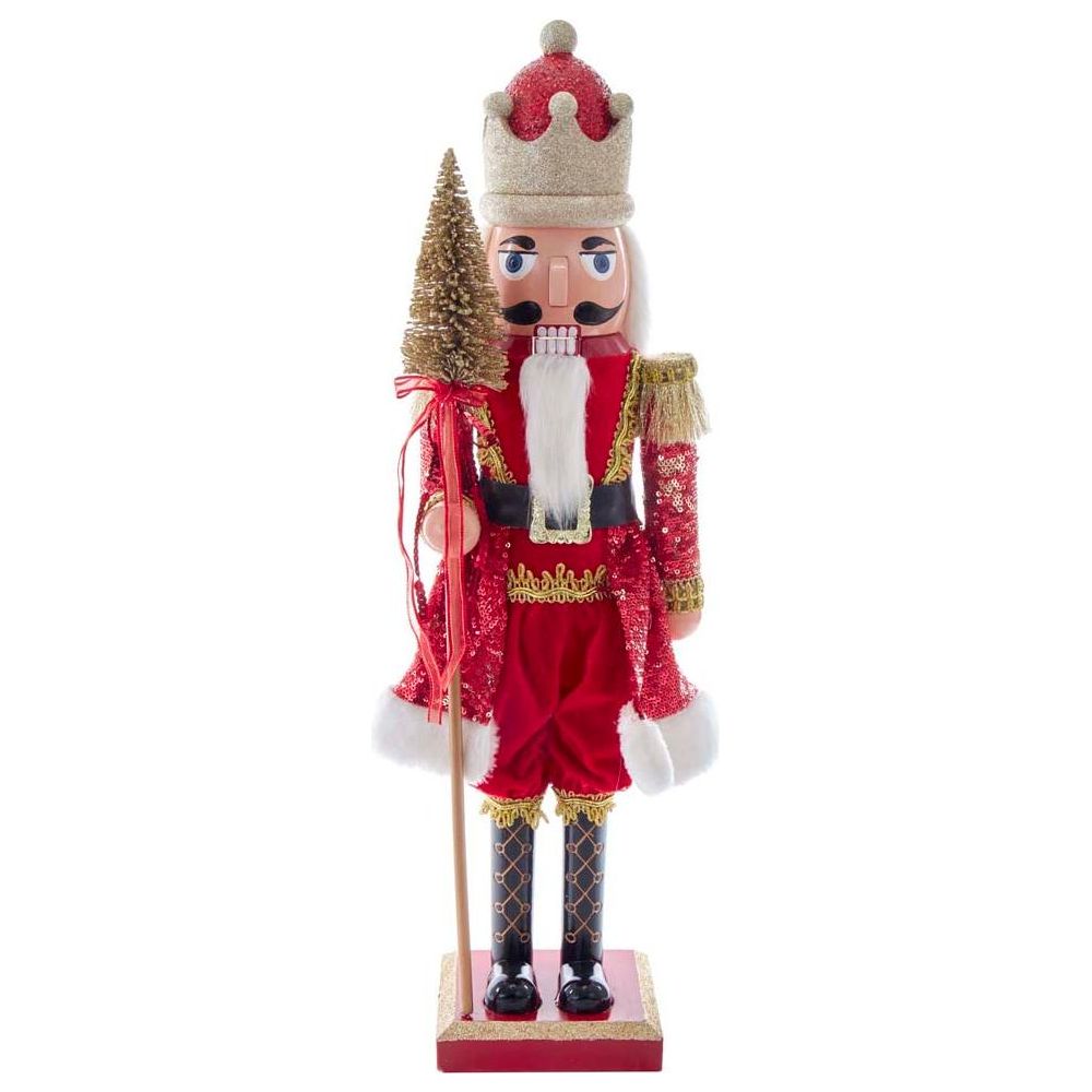 Shop For Kurt Adler 24 - Inch Plastic Red and Gold King Nutcracker