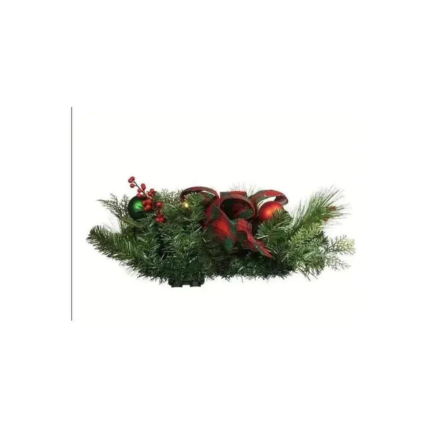 Shop For Kurt Adler 26 - Inch Battery - Operated Pre - Lit Red And Green Wall Tree With Bow