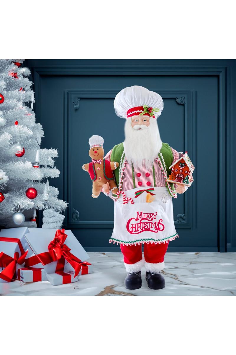 Shop For Kurt Adler 40" Christmas Chef Santa with Gingerbread