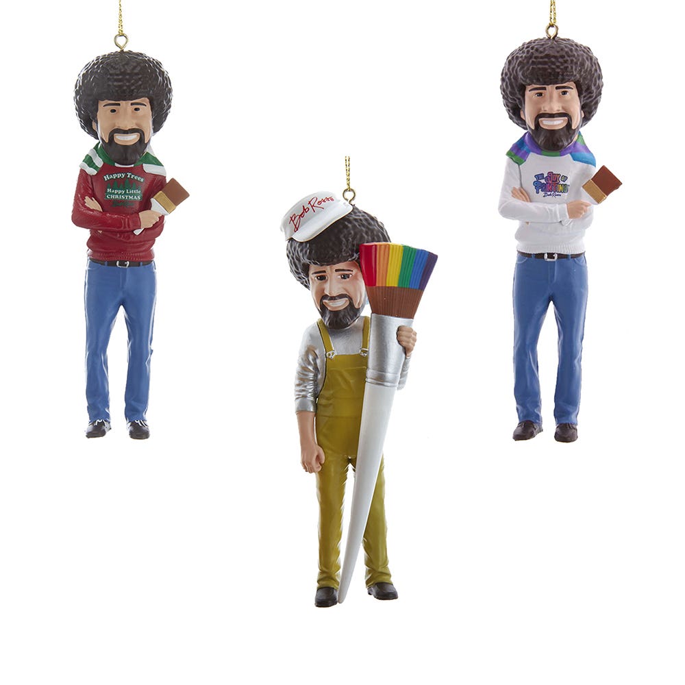Shop For Kurt Adler 5 - Inch Bob Ross® Blow Mold Ornaments, 3 - Piece Set